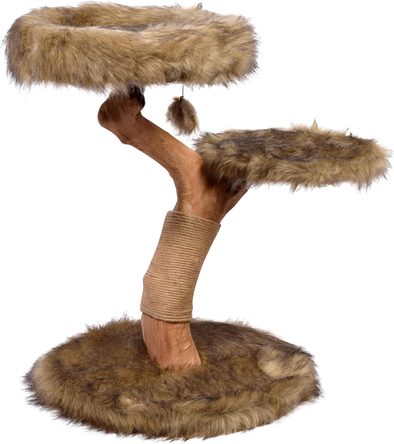 Detalle de dobar® 35290FSCe Jimmy – designerski drapak dla kota z drewna, juty i pluszu