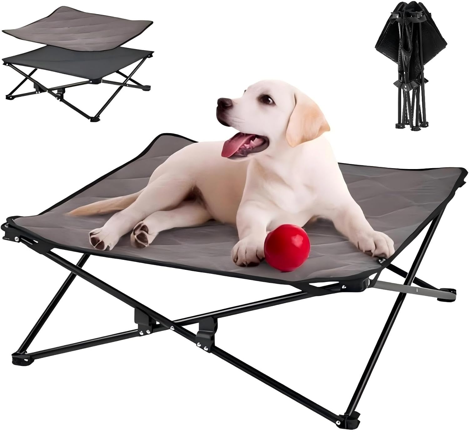 Detalle de KingCamp Hundebett 77 x 77 x 30 cm