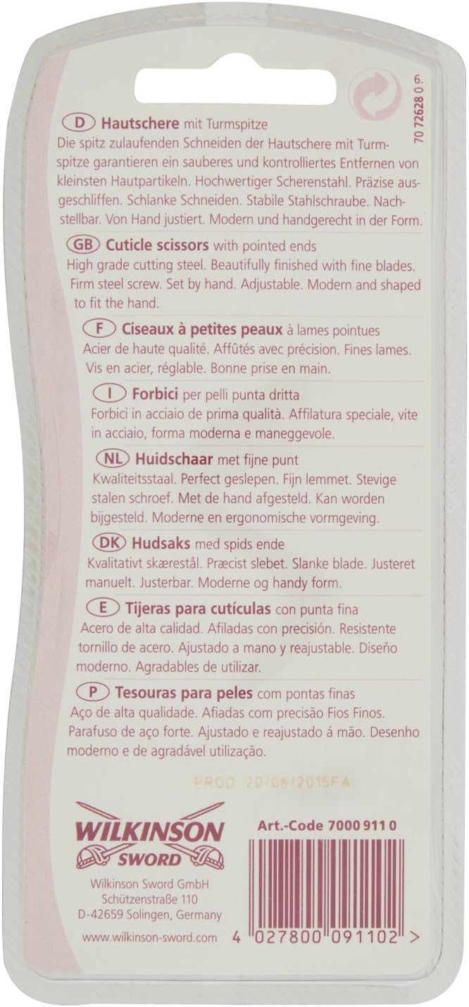 Detalle de Wilkinson Sword 7000911D – Ciseaux à petites peaux, lames pointues