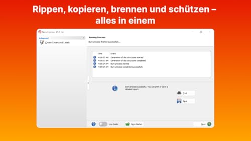 Detalle 2 de Nero Burning ROM 2026 – Original Brennsoftware von Nero für 1 PC (Windows 11/10/8/7)