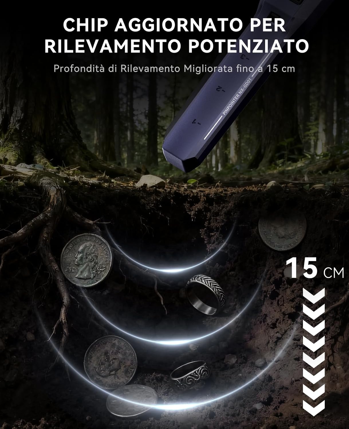 Thumbnail 4 de SUNPOW Pinpointer metal detector professionale 800 mAh
