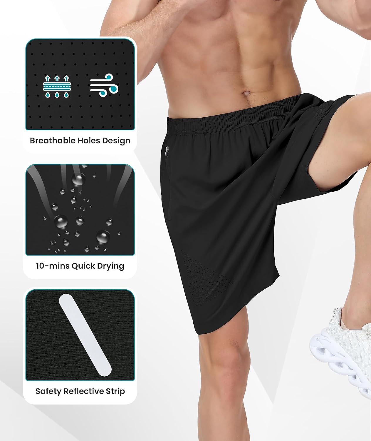 Detalle de UUMIAER Men's Athletic Shorts, 7-Inch