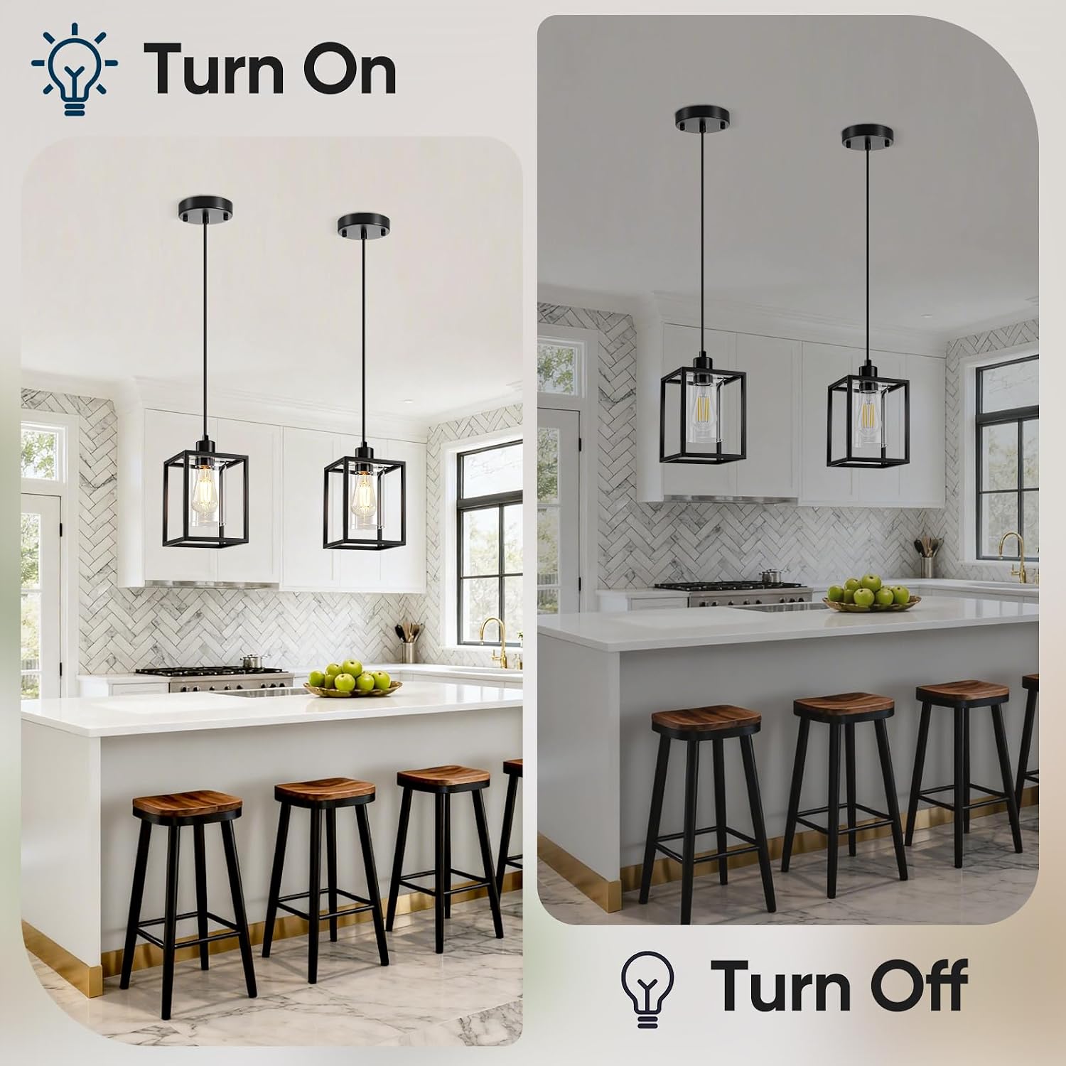 Thumbnail 4 de Pendant Lights, Set of 2, Black