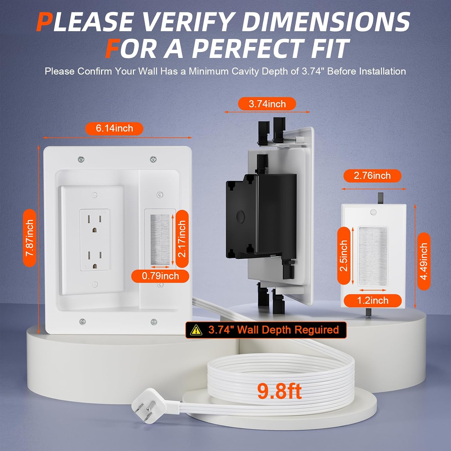Detalle 2 de In-Wall Cable Management Kit with 9.8-Foot Cord