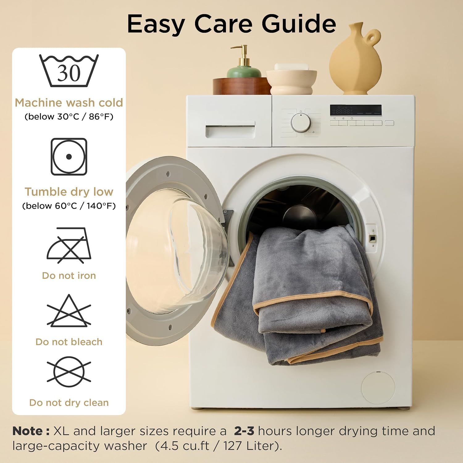 Thumbnail 3 de LE SURE wasserdichte Hundedecke (Outdoor) in Großformat 100x120 cm – Sherpa/Fleece, waschbar