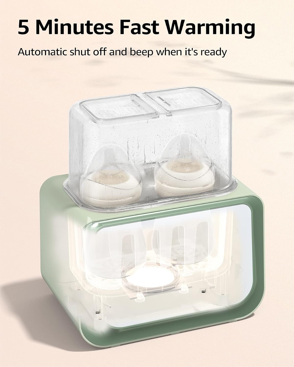Detalle de Grownsy 8-in-1 Baby Bottle Warmer with Timer and Adjustable Temperature