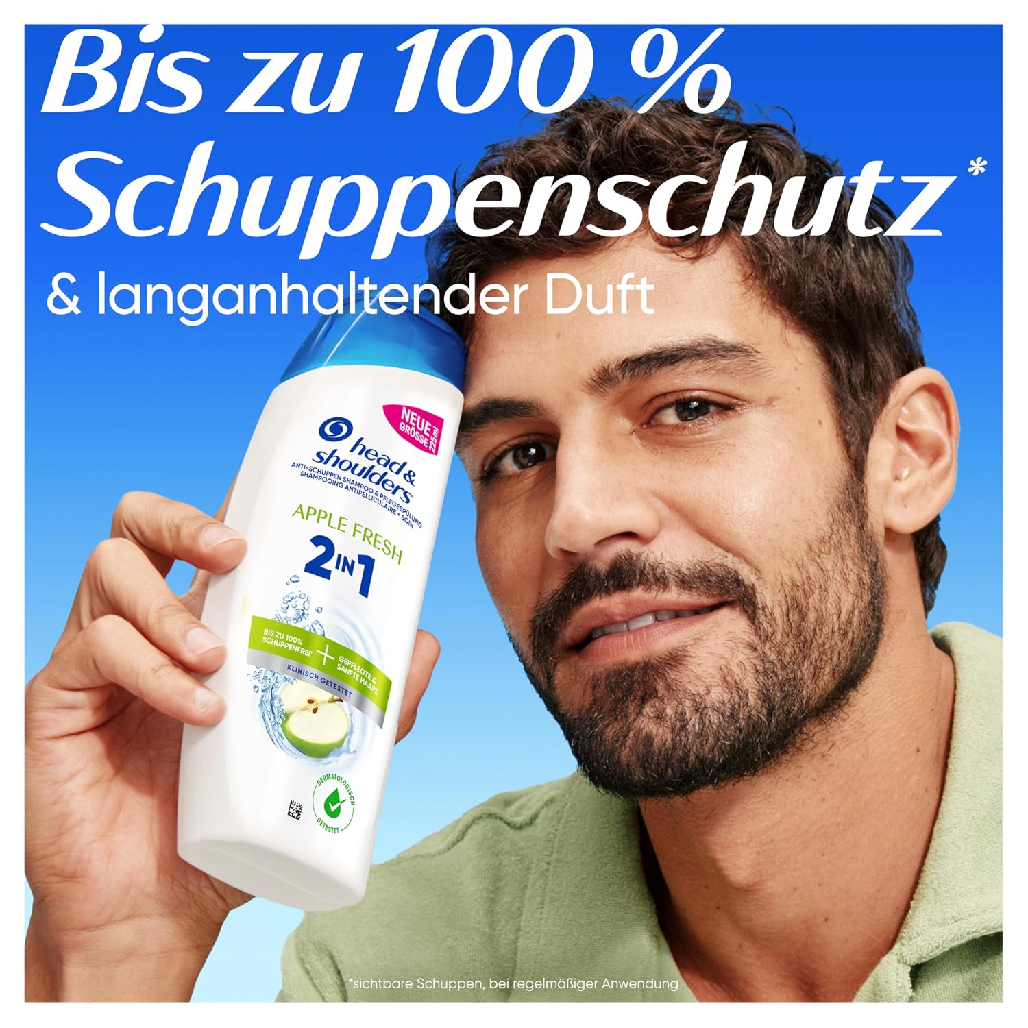 Detalle de Head & Shoulders Apple Fresh 2-in-1 Anti-Schuppen-Shampoo und Pflegespülung 800 ml Pumpspender