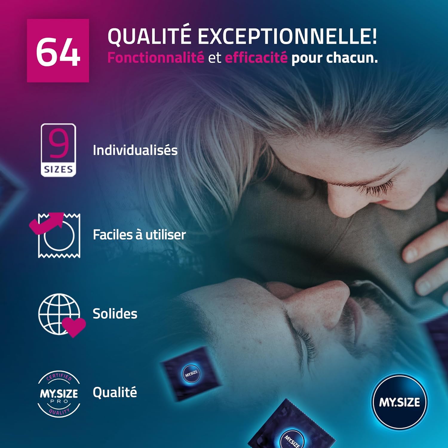 Thumbnail 4 de MY.SIZE PRO 36 ÉLITE — Préservatif en latex Vytex 64 mm (taille 6, XXL), 36 unités