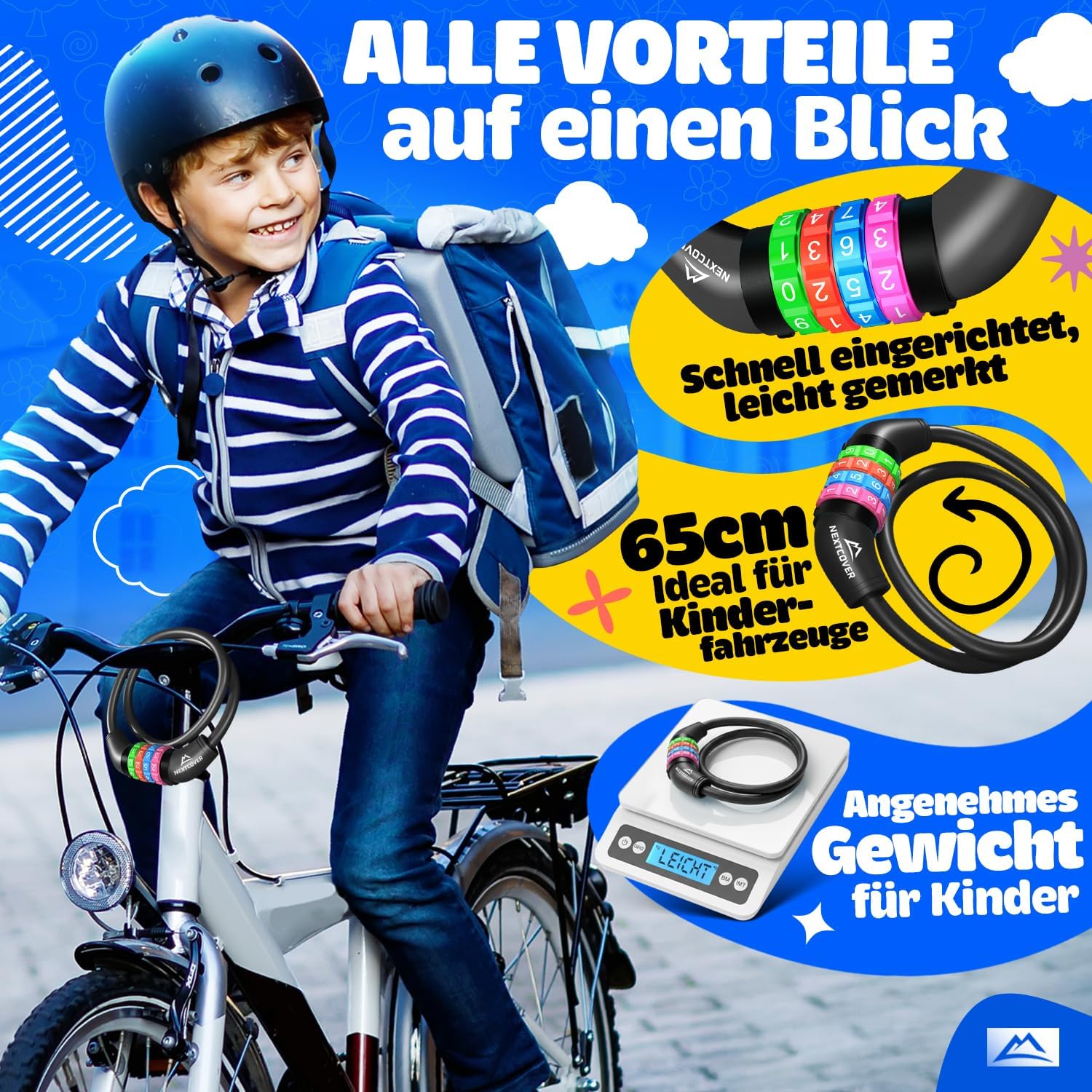 Thumbnail 5 de Kinder-Fahrradschloss mit 4-stelligem Zahlencode