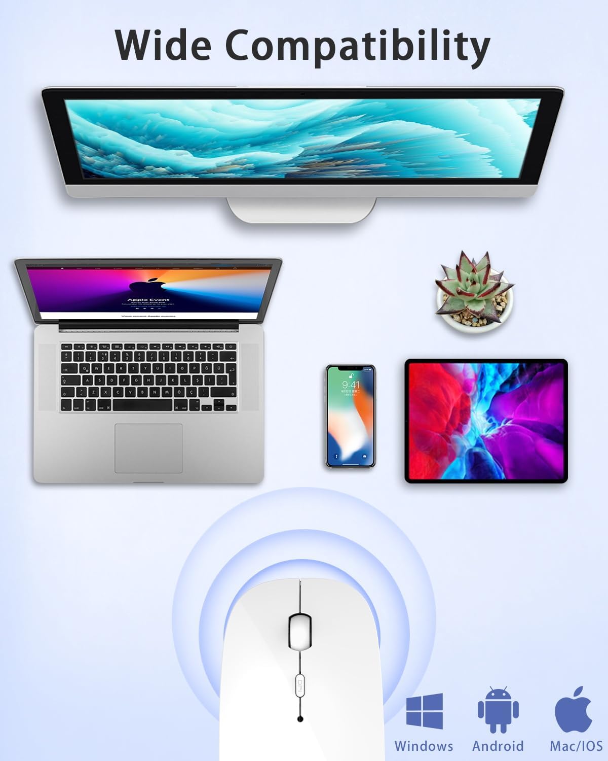Thumbnail 5 de AE WISH ANEWISH Bluetooth Maus, 70 g