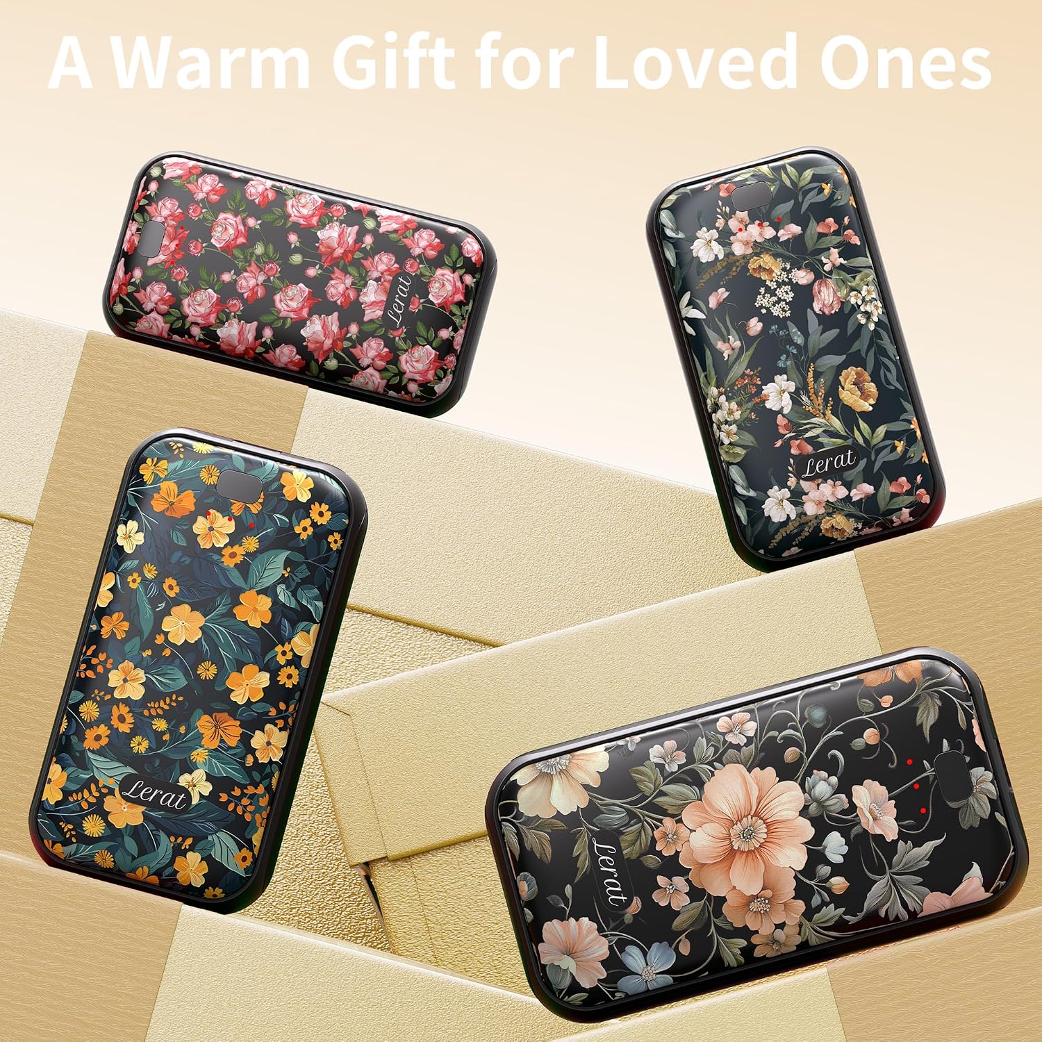 Detalle de LERAT A22 Rechargeable Hand Warmers, 2-Pack with 3 Heat Settings