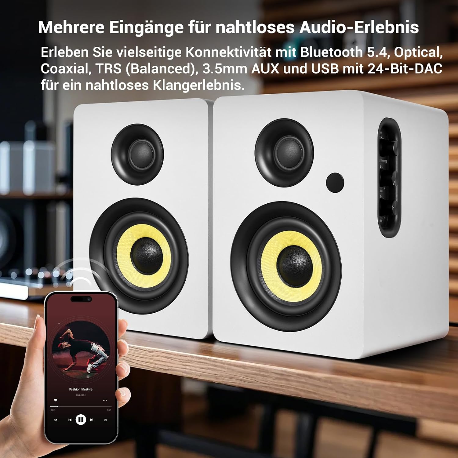 Thumbnail 2 de Sanyun SW206 4” HiFi Regallautsprecher