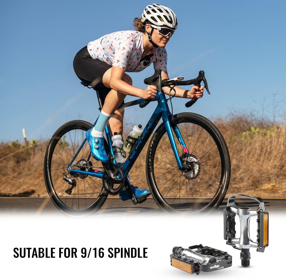 Detalle 2 de Hycline 9/16 Non-Slip Aluminium Pedals