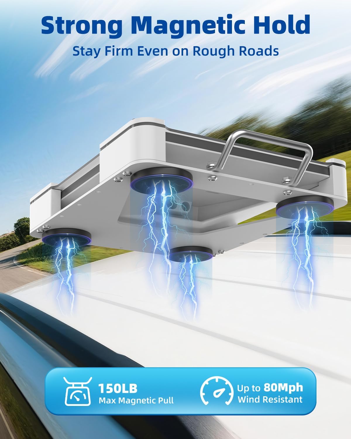 Thumbnail 2 de Starlink Mini Magnetic Roof Car Mount (Aluminum Frame with Acrylic Shield) — Weatherproof, Portable for RVs, Vans, SUVs & Boats (Silver)