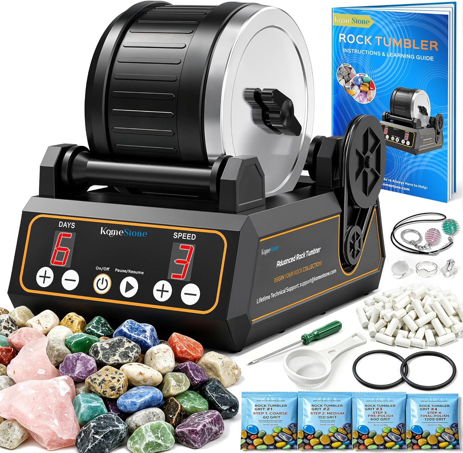 KomeStone K1 Rock Tumbler 2.5 lb