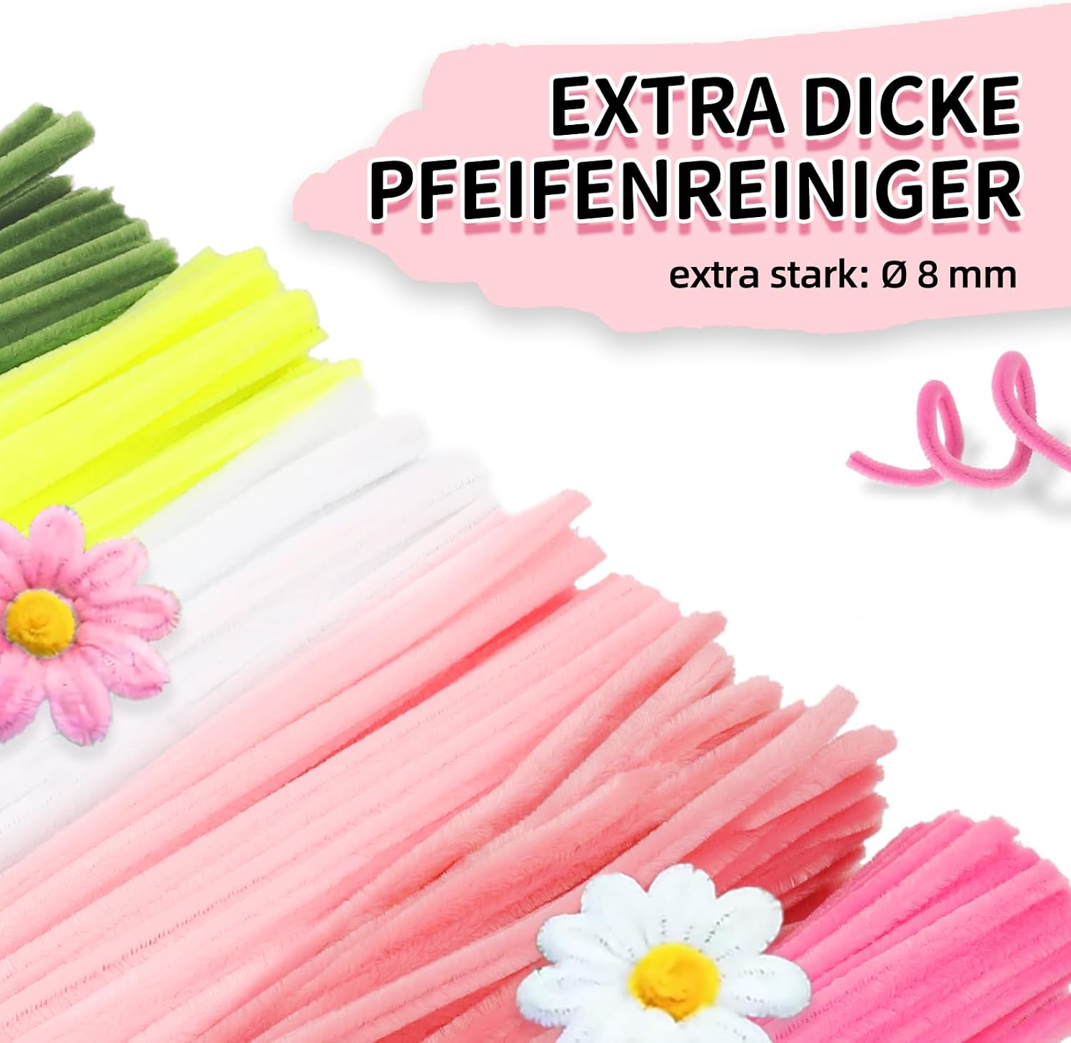 Thumbnail 2 de iDattel Pfeifenreiniger Bastelset 500 Stück 6 Farben