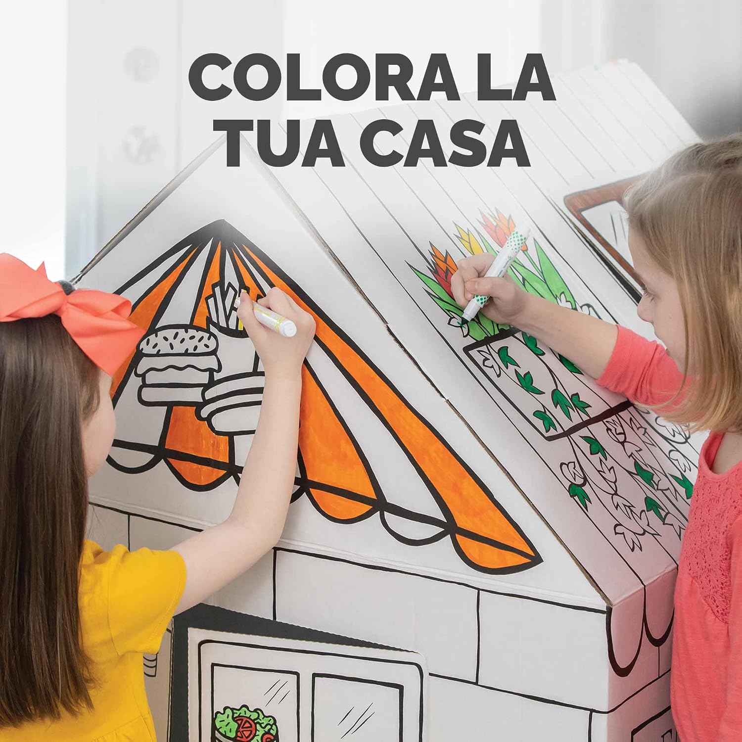 Thumbnail 2 de BANKERS BOX Casetta Dolcetti in cartone per bambini – Casa giocattolo XL (81.3 x 81.3 x 121.3 cm)