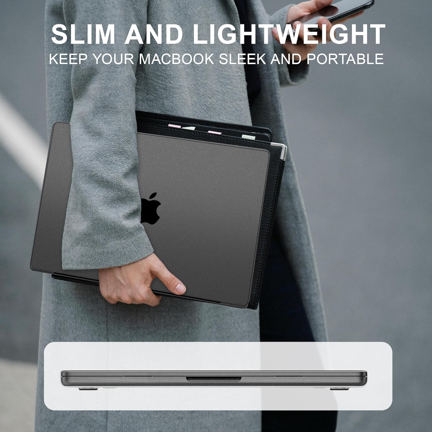 Thumbnail 6 de GPXIIZ Hülle kompatibel mit MacBook Air 13,6 Zoll 2022–2026 – ultradünne Hartschale im matten Space Grau