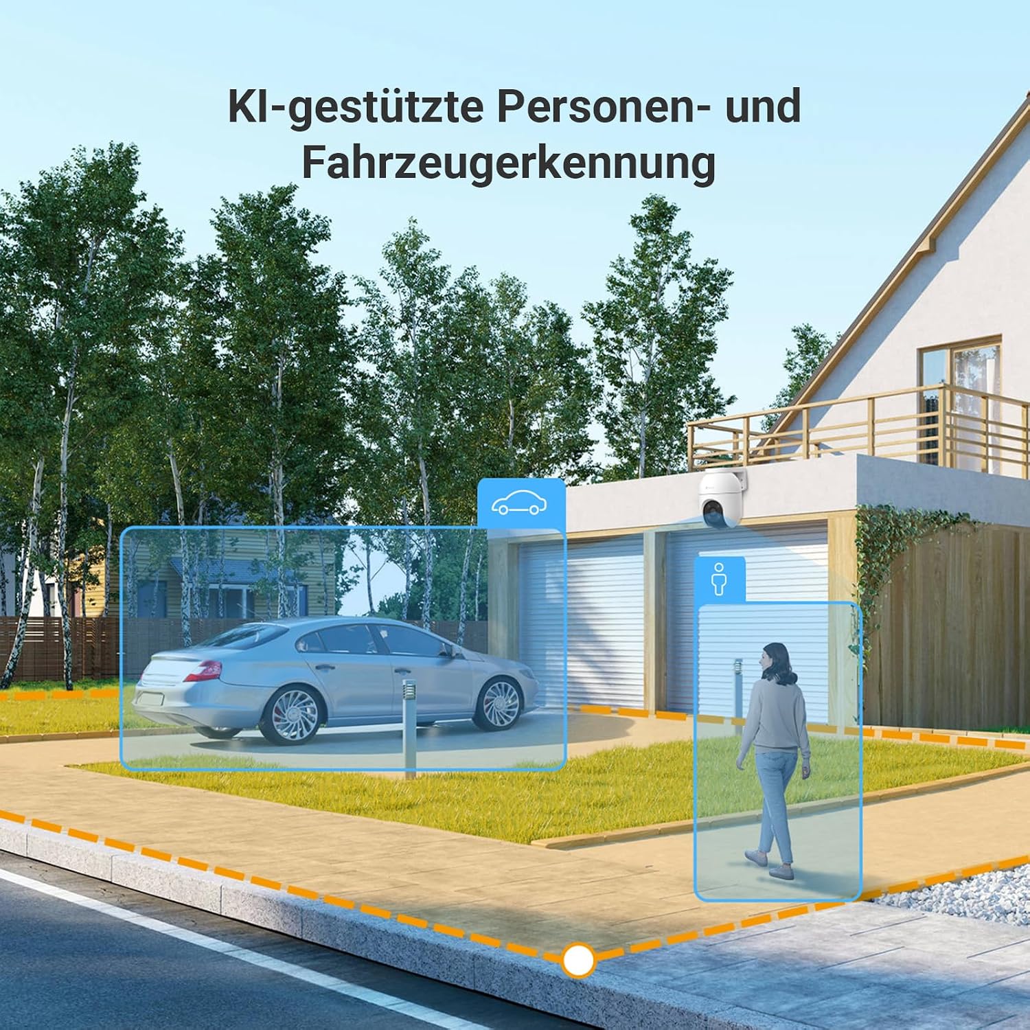 Thumbnail 6 de EZVIZ 4K Außenkamera mit WLAN, 360° PTZ und KI-Erkennung – C8c 4K (Version 2026)