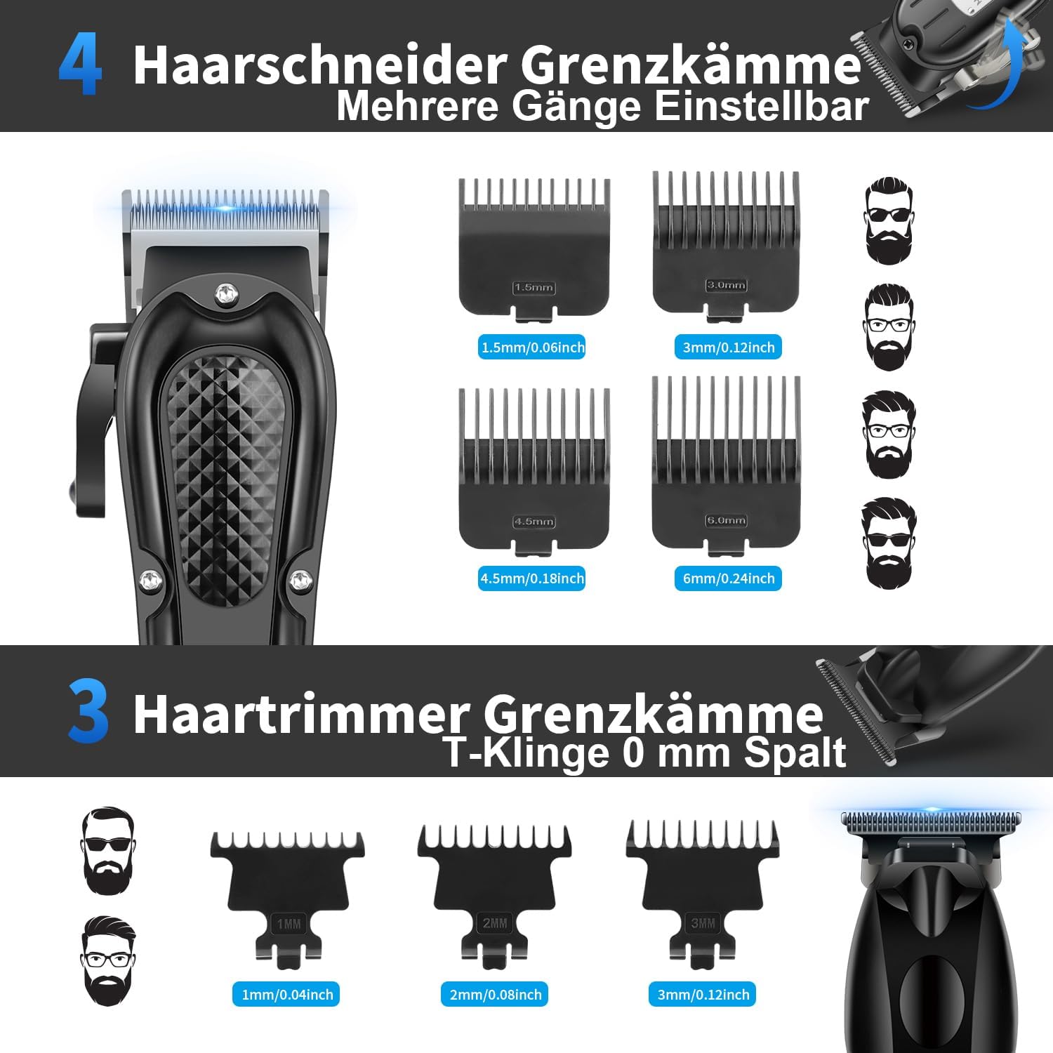 Detalle 2 de HIENA PRO 212 Set Haarschneidemaschine 300 Min đ