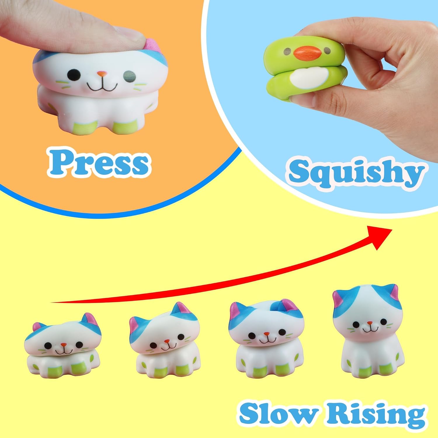 Detalle 2 de KissFuture Animal Squishy Toys 24-Pack