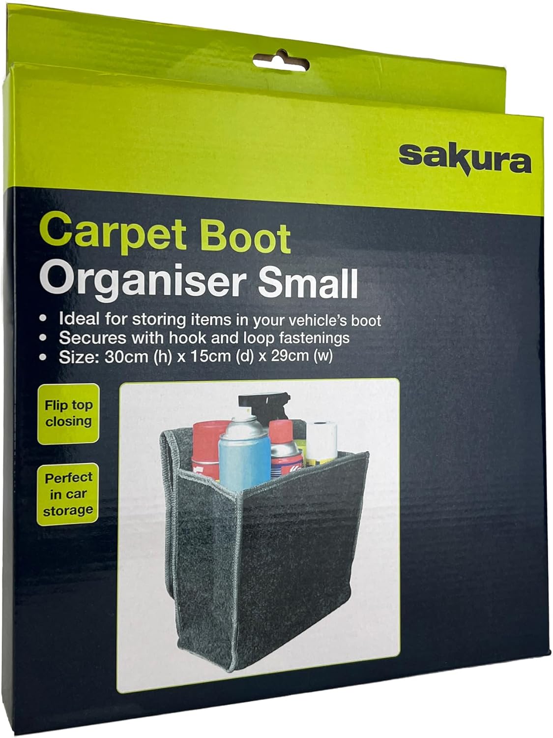 Thumbnail 1 de Sakura Small Flip-Top Boot Organiser SS5232 – Dark Grey Carpet