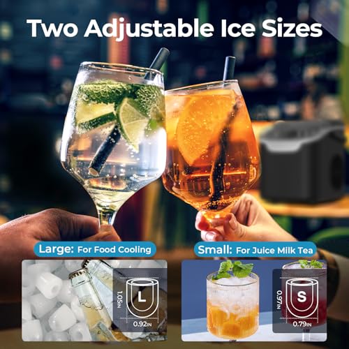 Detalle de Antarctic Star Countertop Ice Maker Machine, 26 lbs/Day, 6-Min Ice