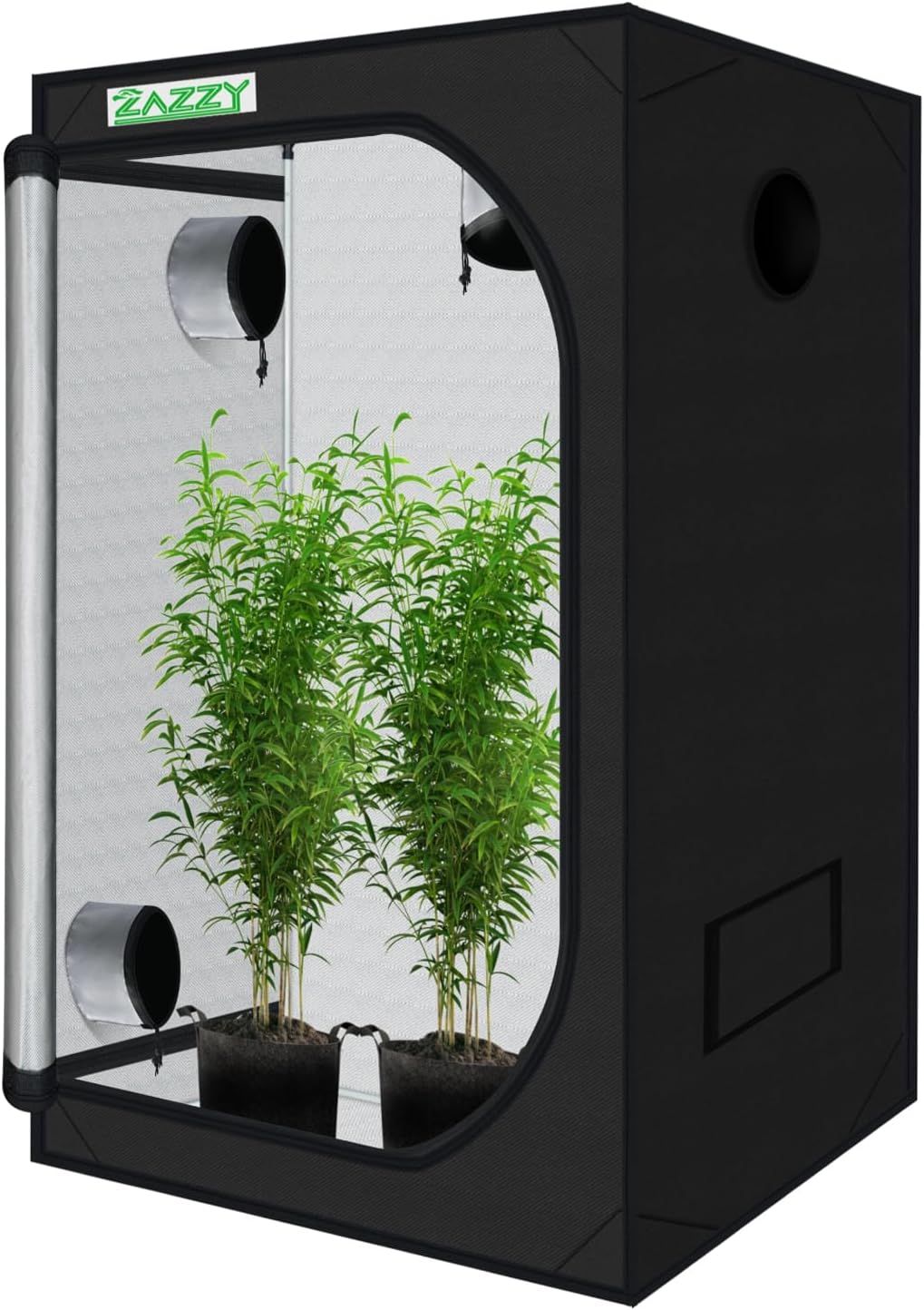 Detalle de zazzy 4x4 Grow Tent, 48" x 48" x 78", 600D Mylar with Viewing Window