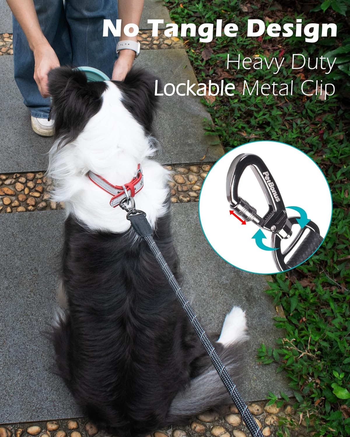 Thumbnail 2 de PetBonus Reflective Rope Dog Lead (1.8 m) with Lockable Hook & Padded Handles
