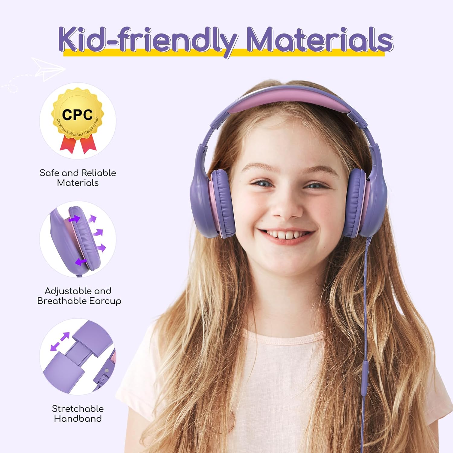 Thumbnail 3 de EarFun Kids Headphones 85dB volume limiter