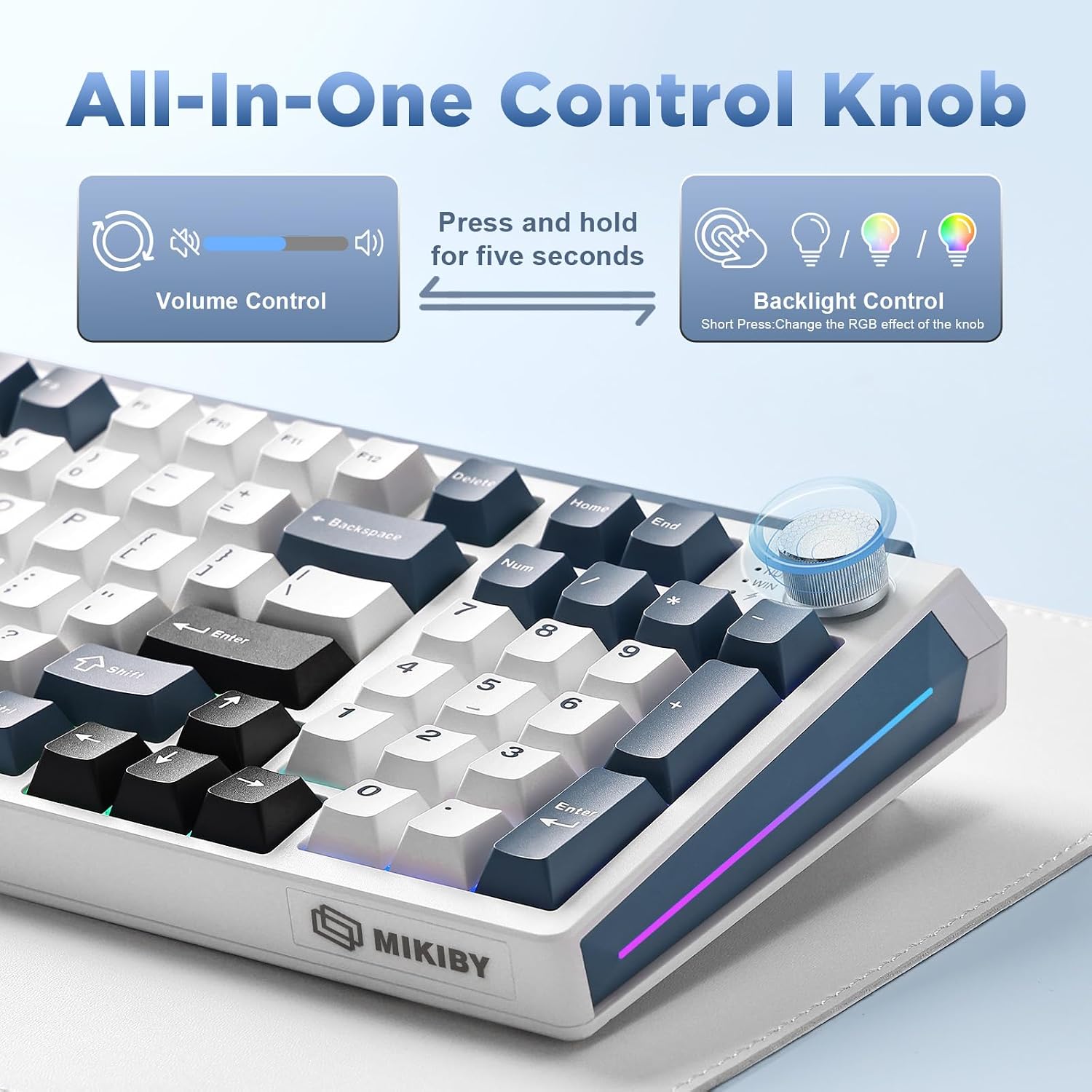 Thumbnail 6 de MIKIBY K98 Wireless Mechanical Keyboard, Tri-Mode, Hot-Swappable RGB