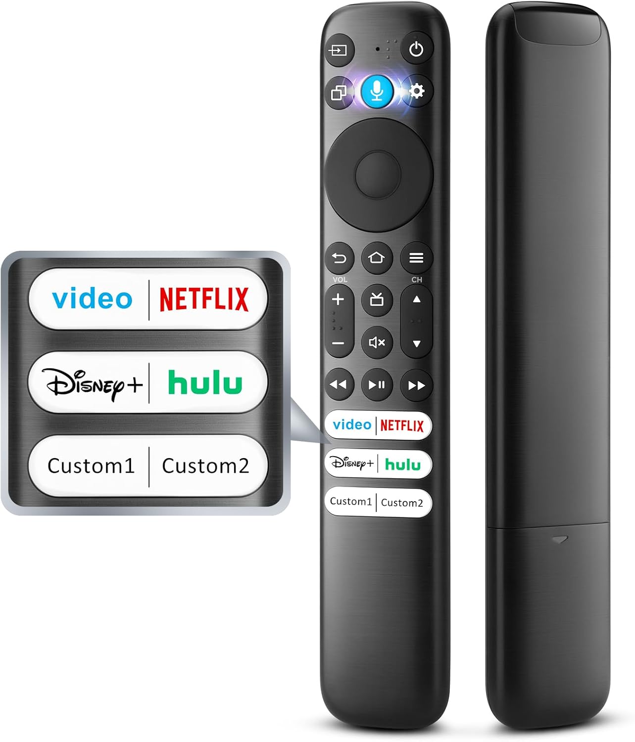 Detalle de Voice Remote Only for TCL-FiReSmart TV 4k QLED/UHD/QD-Mini LED Series RC813B