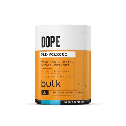 Detalle de Bulk Poudre Pré-Workout Dope, Blue Framboise – énergie intense et concentration pour vos séances