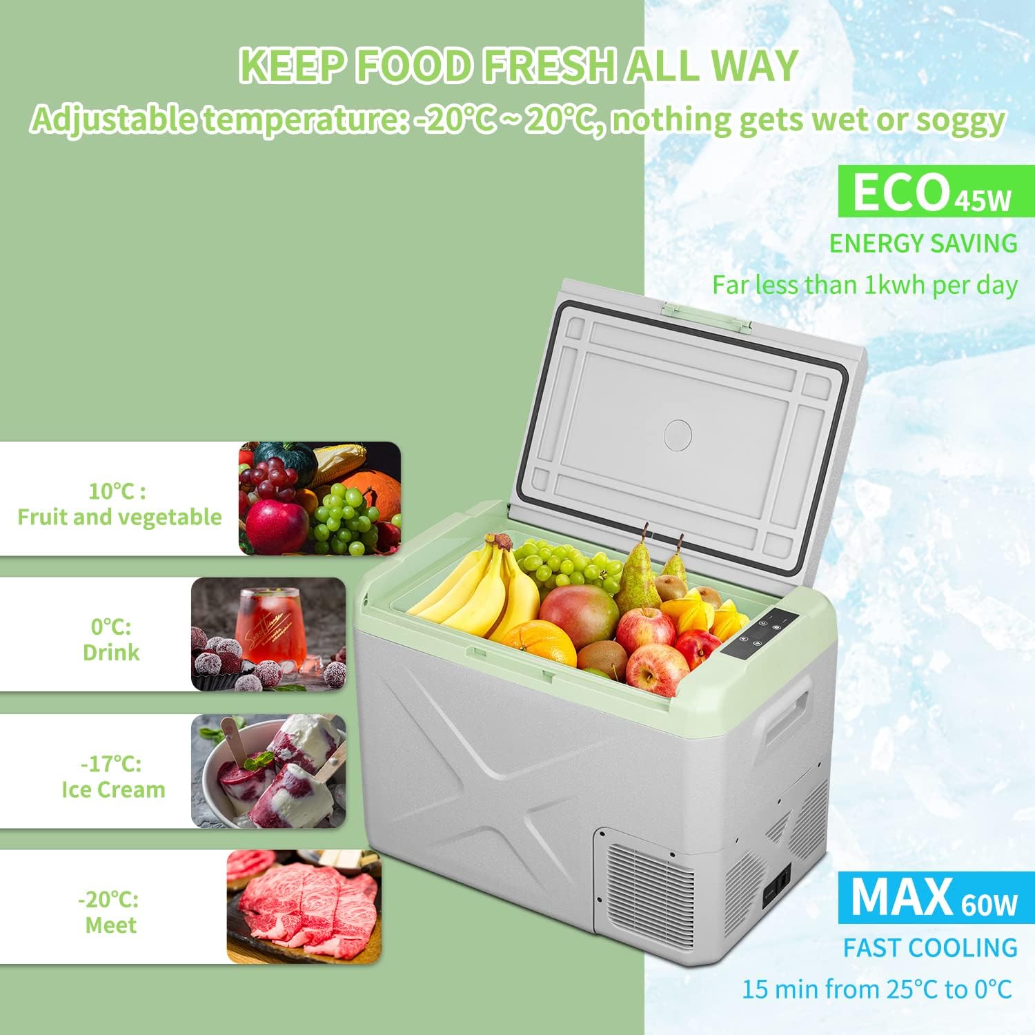 Thumbnail 1 de Alpicool X50 50L compressor fridge freezer