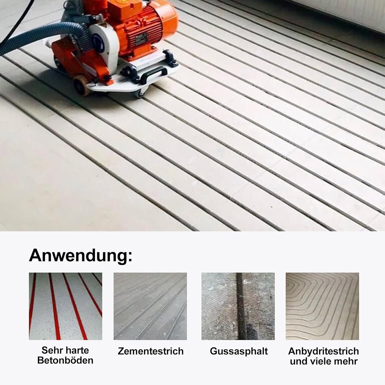 Detalle de GVHAKG Diamant-Frässcheibe 130 mm mit 12 Segmenten – Härter Estrich & Beton, 15 mm Breite