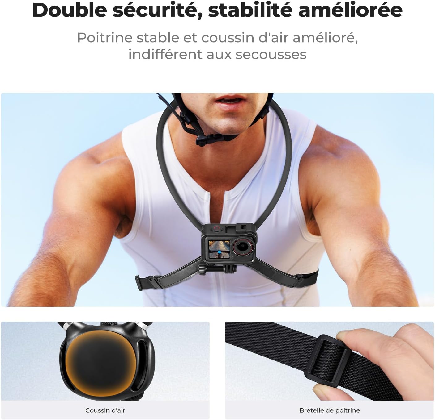 Detalle 2 de K&F CONCEPT Support de cou pour caméras d’action
