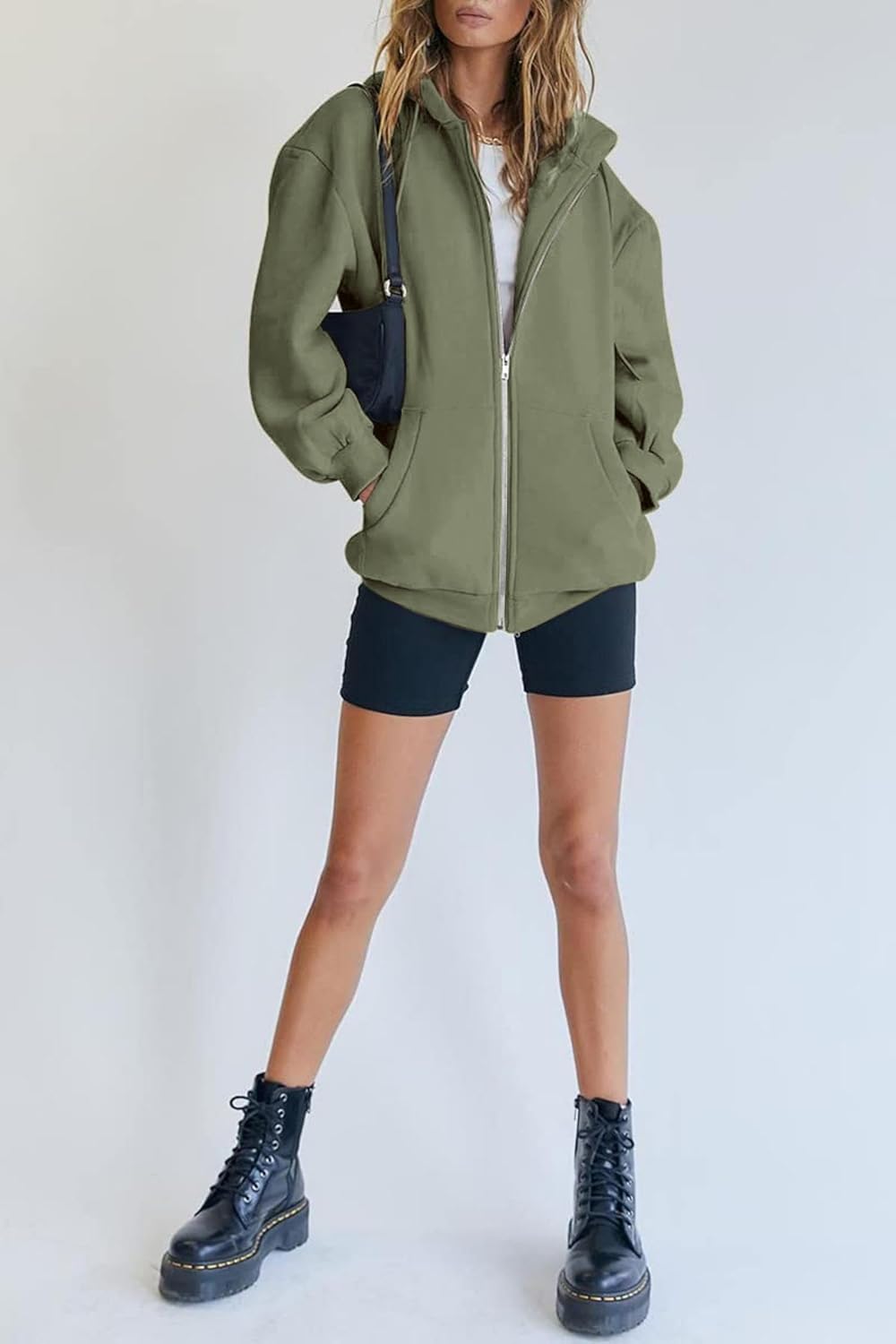 Thumbnail 3 de Timuspo Hoodie Damen Sweatjacke 2026 – Kapuze, Reißverschluss und Oversize