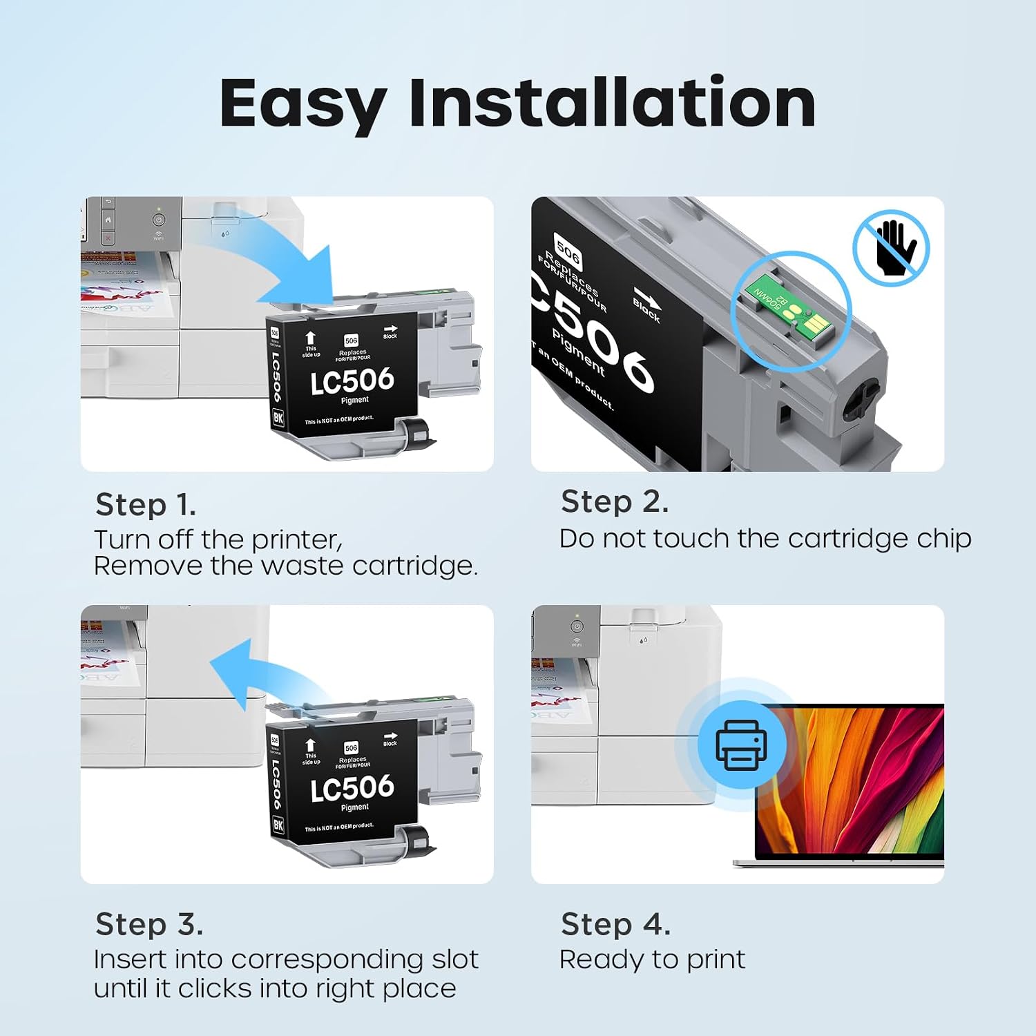 Detalle 2 de LC506 Compatible Ink Cartridges, 4-Pack