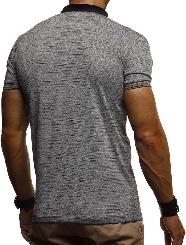 Thumbnail 2 de Leif Nelson LN1310 – T-shirt à col polo pour homme en coton basique, coupe ajustée