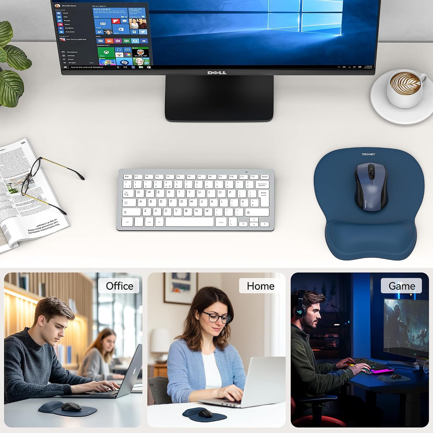 Thumbnail 6 de TECKNET Mouse Mat Wrist Support 24x21cm