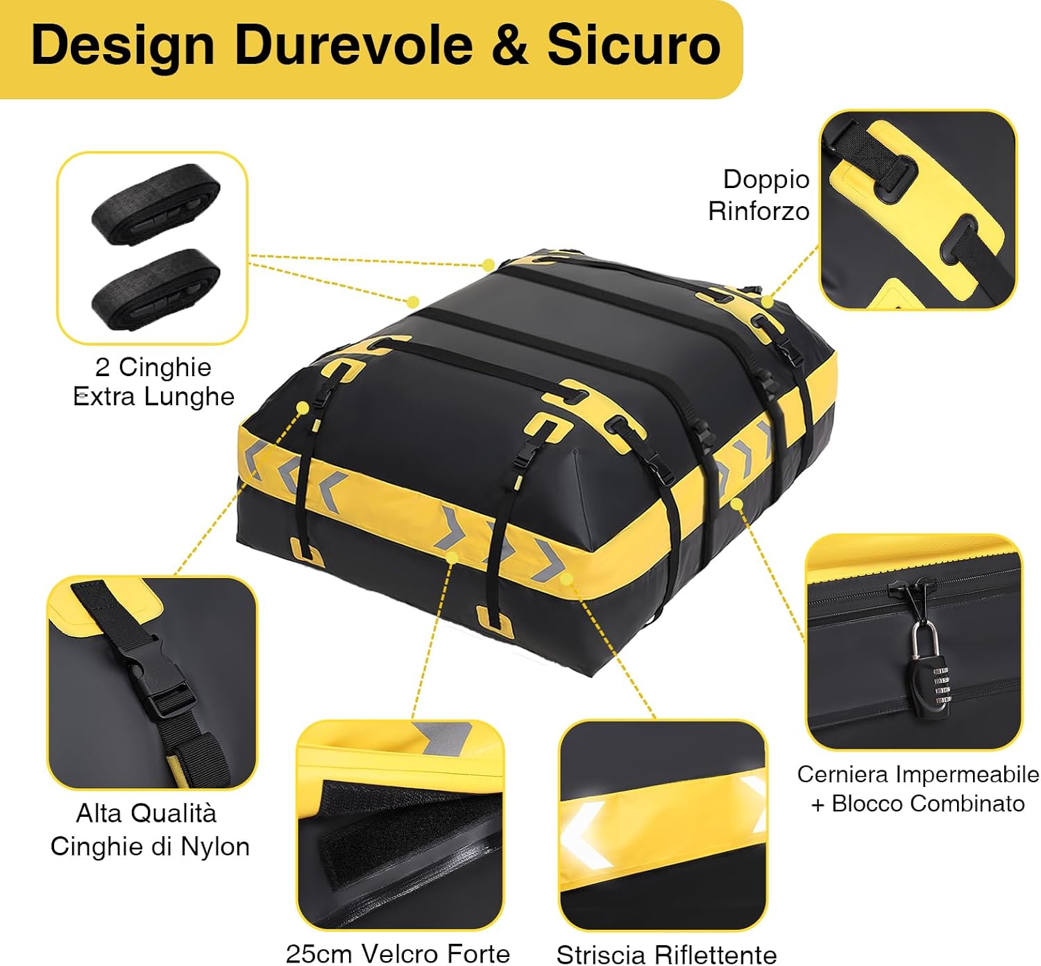 Thumbnail 1 de JOBYNA Borsa da Tetto 425 L: Borsa impermeabile pieghevole con tappetino antiscivolo e accessori per auto