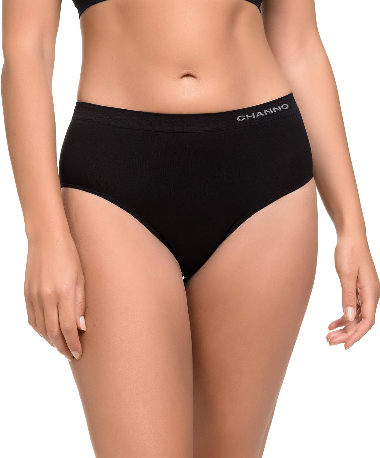Detalle 2 de Channo Bragas de Algodón y Bambú para Mujer, Talle Alto, Sin Costuras, Pack 6 (Colores Lisos) – Talla L