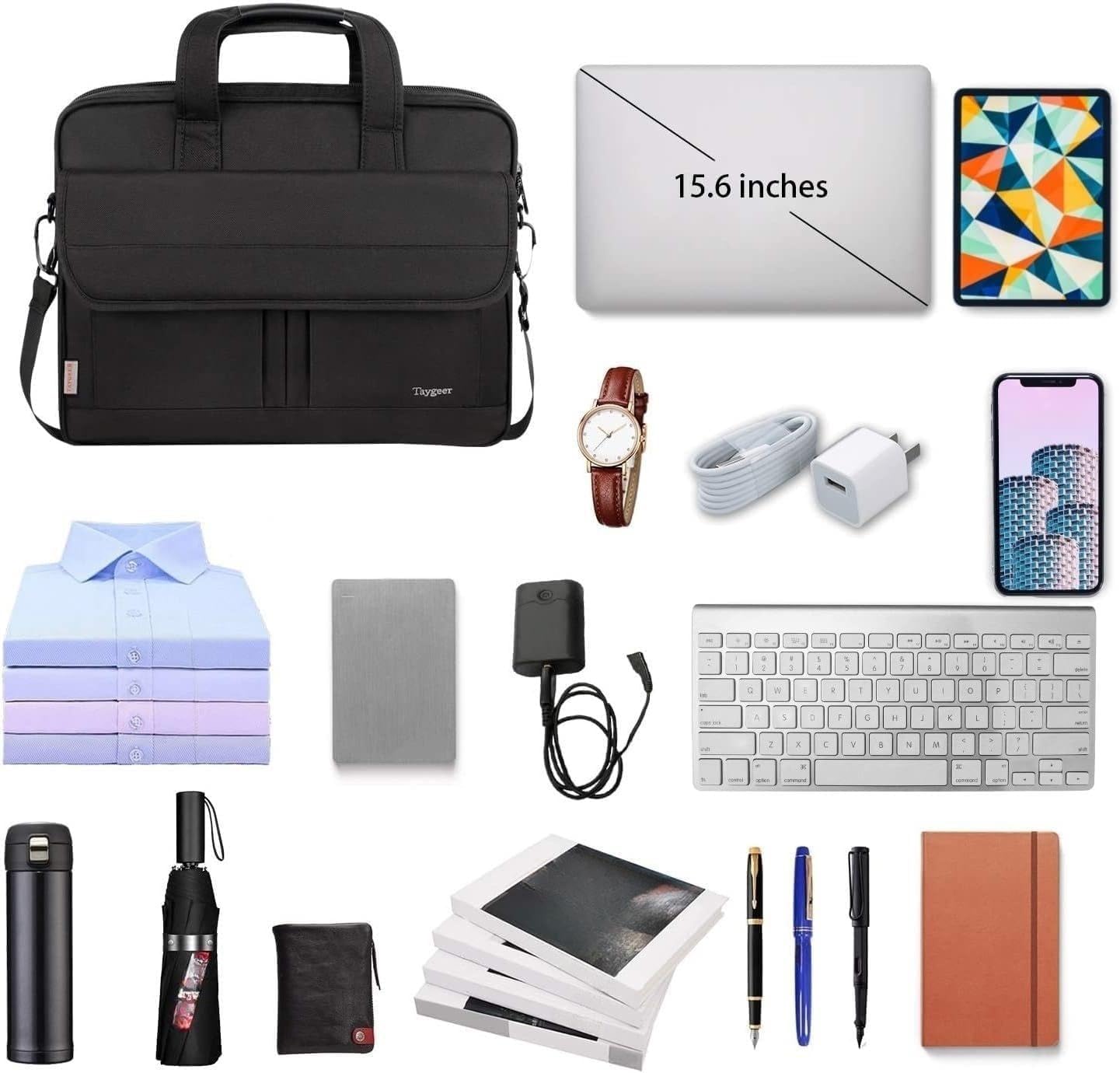 Thumbnail 6 de Taygeer Borsa PC 17 pollici impermeabile per laptop nera 💼