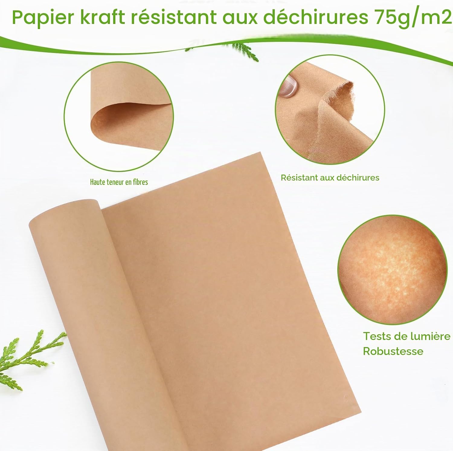 Thumbnail 1 de Euqvunn Kraftpapier rolle – kraftpapier van 300 g/m², 30 cm x 35 m