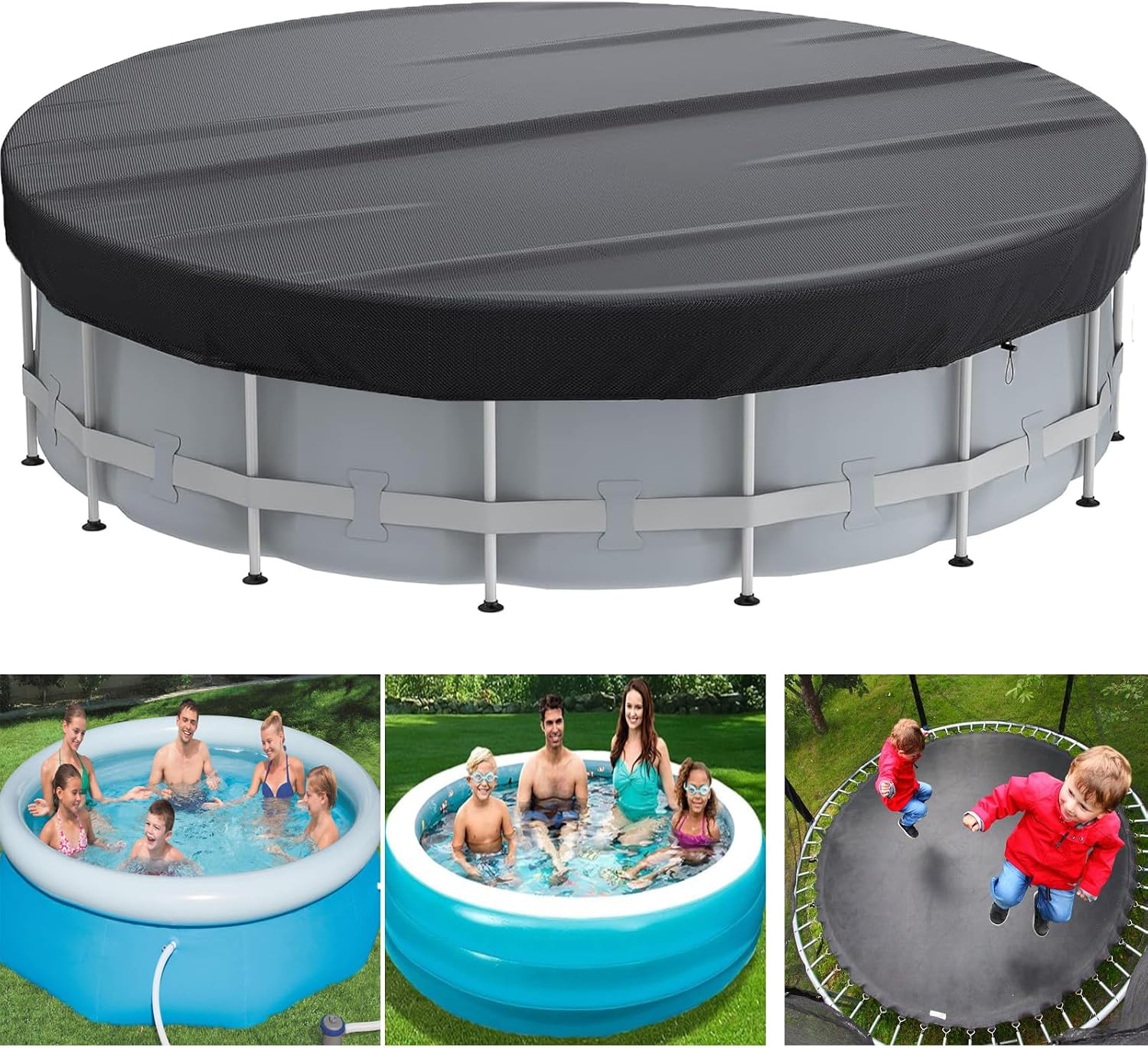 Detalle de ytwkafa 305CM-420D vinteröverdrag för rund pool i 420D Oxfordtyg