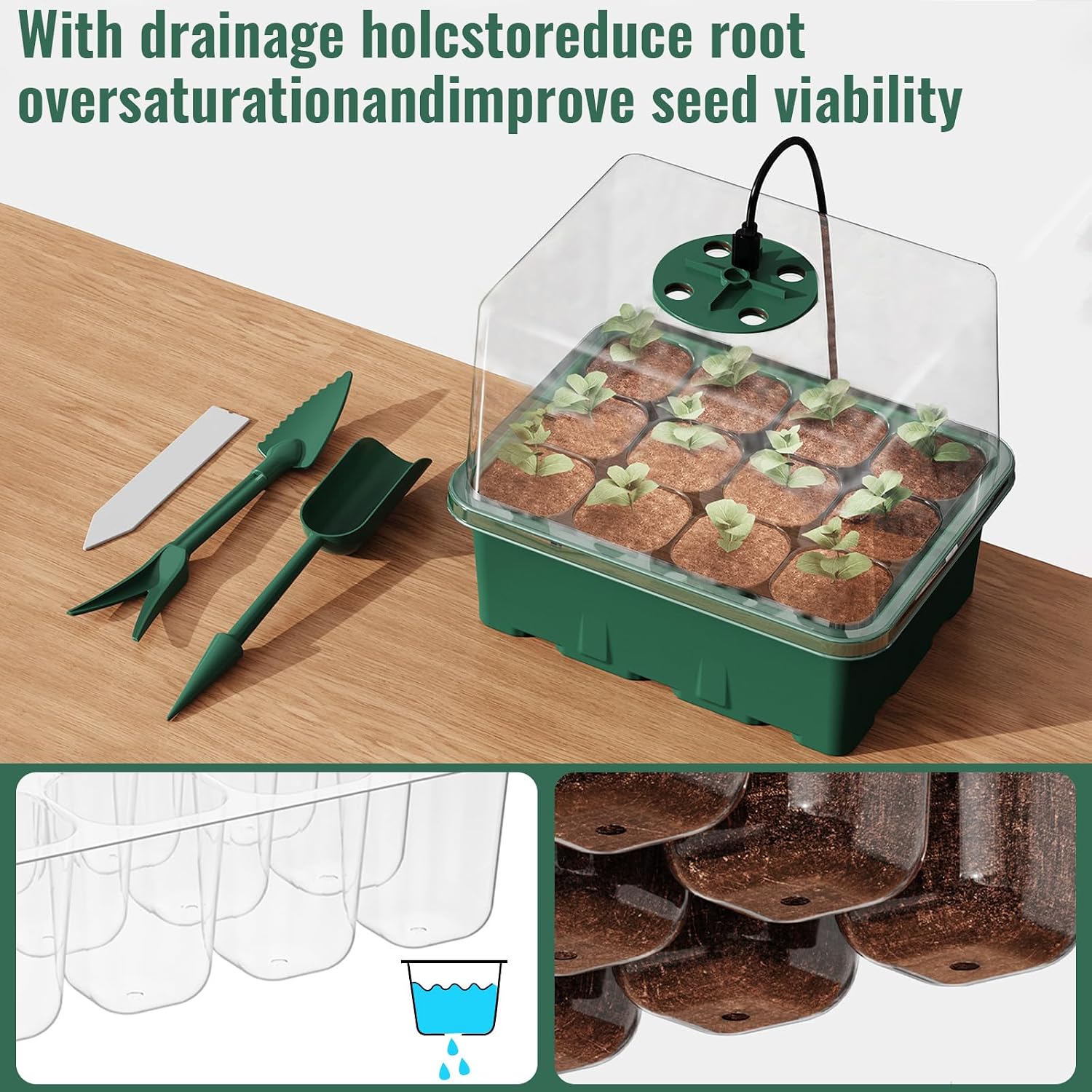 Detalle de NBPLUS Seed Starter Tray, 60-Cell