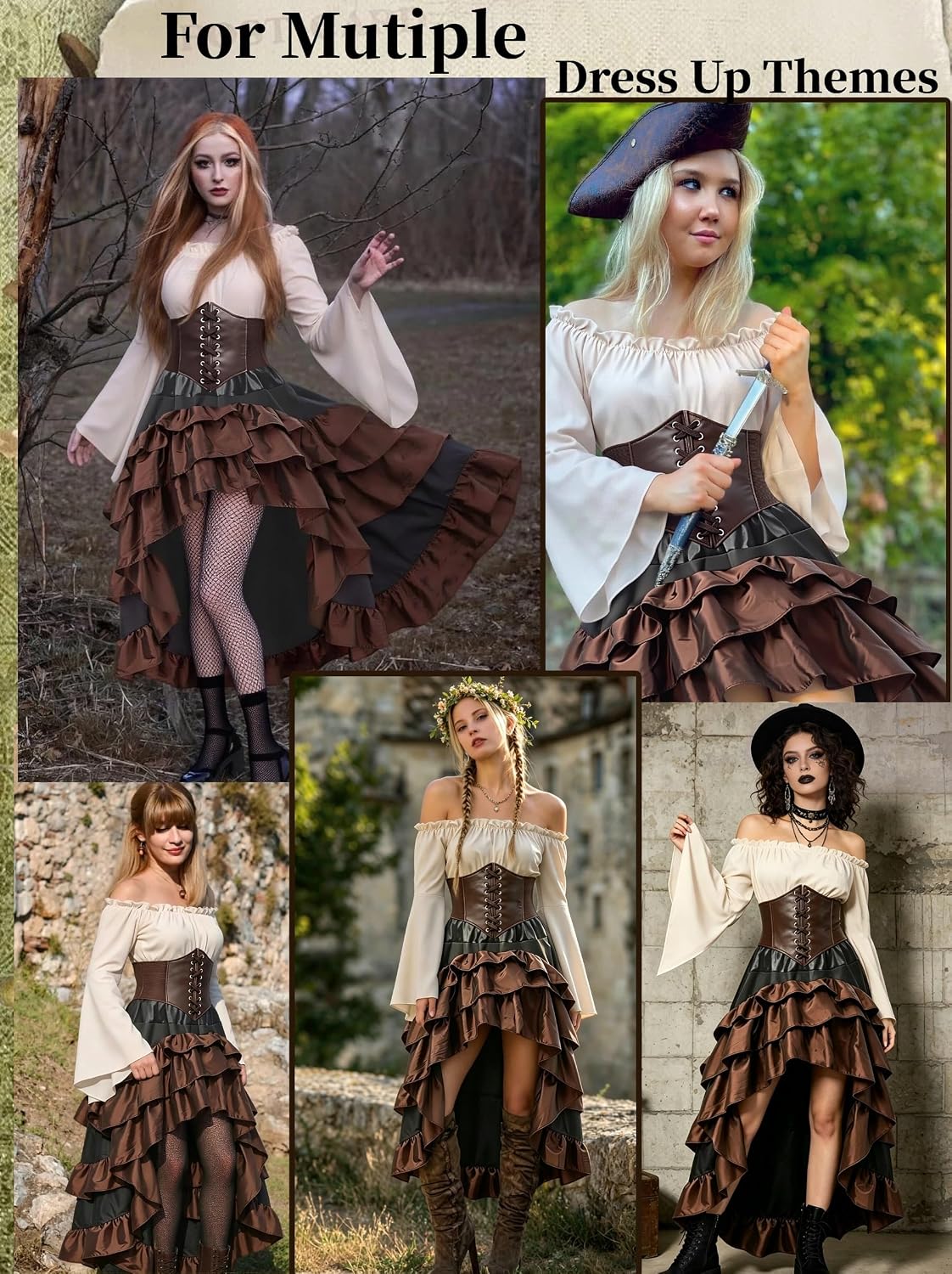 Detalle 1 de Women's Pirate Costume, Polyester
