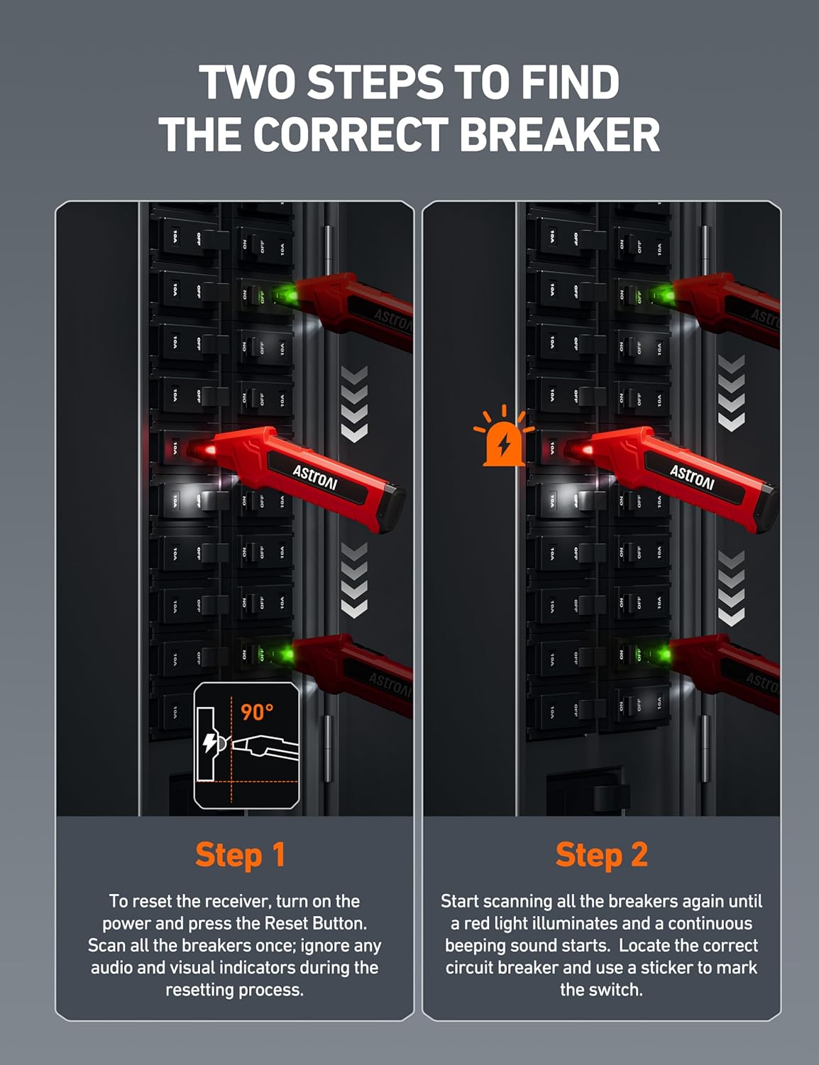 Thumbnail 5 de AstroAI Circuit Breaker Finder with GFCI Outlet Tester