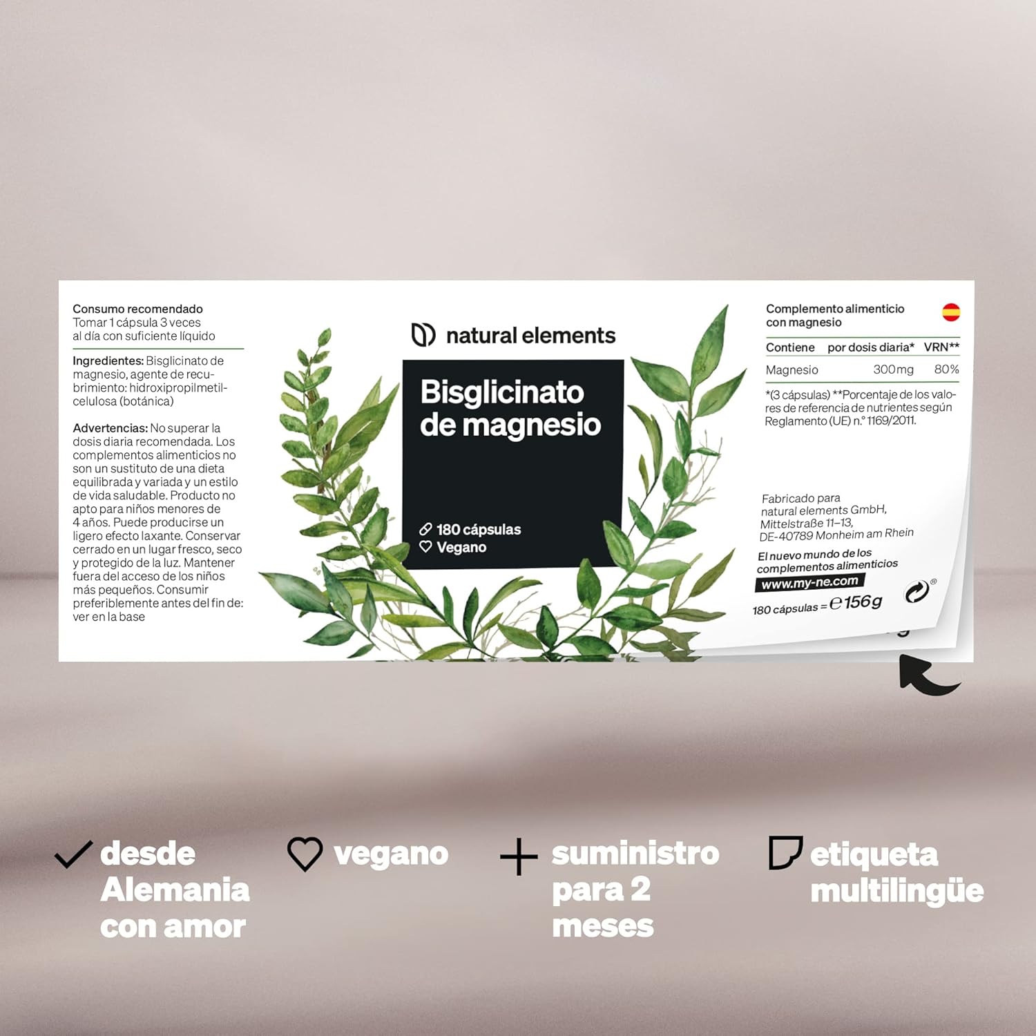 Thumbnail 6 de Glicinato de Magnesio KAL - 300 mg 🍃 | 180 cápsulas, vegano