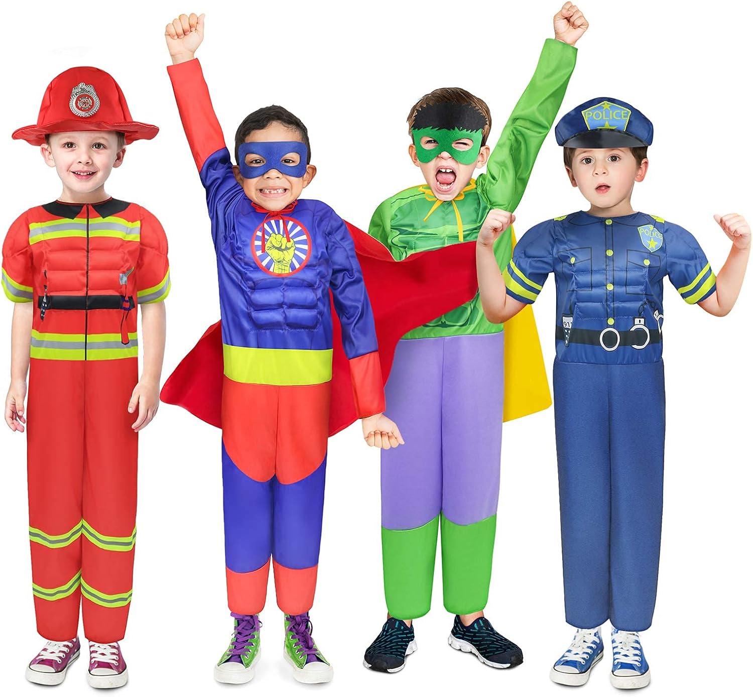 Detalle 2 de Teuevayl Boys Muscle Chest Dress Up Costumes Trunk Set – 4 to 7 Year Olds Role Play Costume Kit